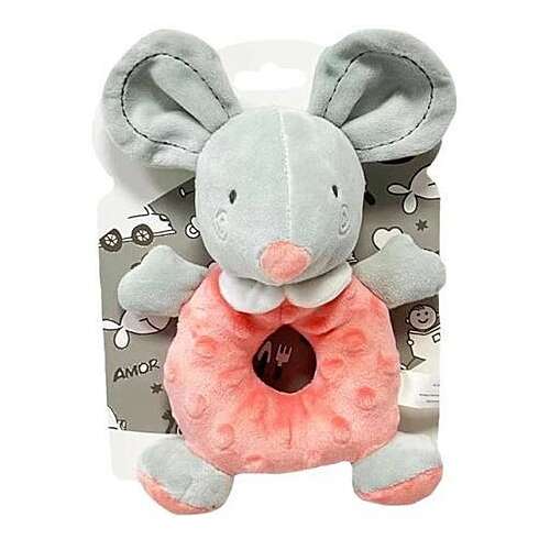 Tulilo puha plüss csörgő egér korall, baba játék, csörgő babáknak, rágóka, plüss csörgő, baba zuhany ajándék