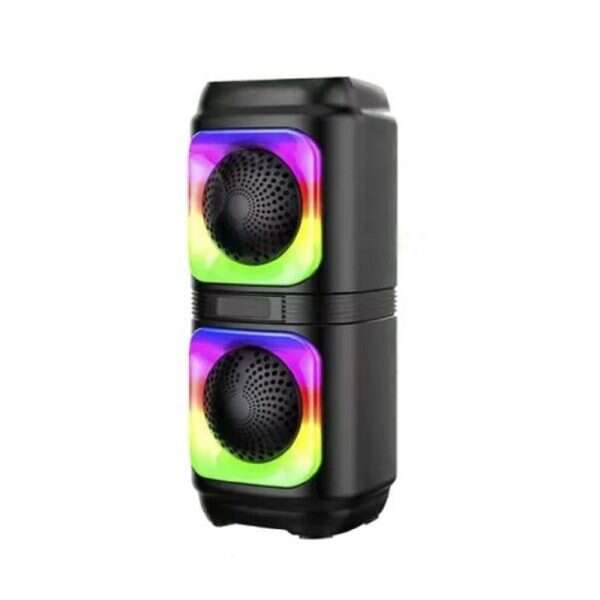 ABS-2402 hordozható party hangszóró RGB LED fényekkel és erős bas...