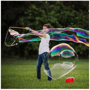 Pálcás buborék készítő szett gigantikus buborékokhoz – 500 ml vízben hígítható buborékfújó koncentrátummal (BBJ) 54341665 Buborékfújó