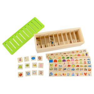 Montessori Wooden Sorting and Sequencing Game for 4-7 year olds - Nonbrand Developmental Toy for Preschooler