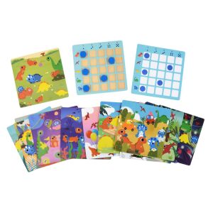 Dinó Számolós Játék wooden counting game for kids 3+, educational dinosaur themed toy - Nonbrand Developmental Toy for Preschooler