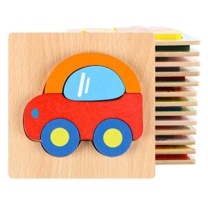 Puzzle gros din lemn - mașină 131797524 - Puzzle pentru copii