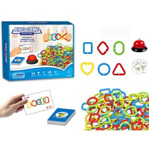 Szín-forma játék feladatlapokkal Ring Game, hra na priraďovanie farieb a tvarov s kartami a zvončekom - Nonbrand Hračky pre rozvoj škôlkarov