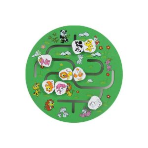 Fa Allatos Labyrintus Jatek, labirint din lemn cu animale pentru copii mici, jucărie pentru dezvoltarea abilităților motorii fine - Jocuri de dezvoltare pentru copii mici