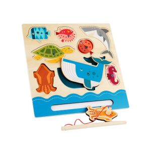 Sziluett wooden fishing game for toddlers with magnetic sea animals - Baby Puzzle