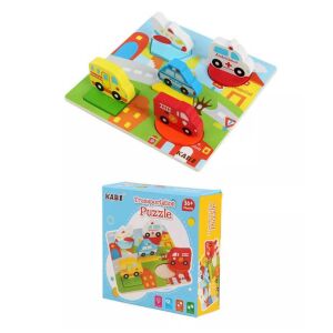 Puzzle KABI de sortat forme - Vehicule urbane - Jocuri de sortare a formelor