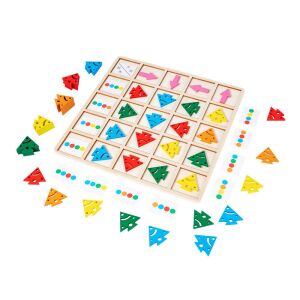 Irányok priestorová logická hra pre deti, drevené smerové puzzle - Hračky pre rozvoj školákov