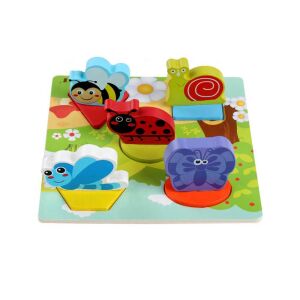 Fa Állatos Formaillesztő jucărie de sortat forme din lemn cu figurine de animale - Jocuri de sortare a formelor