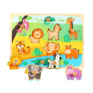 Sziluett forma puzzle: Safari animal shape sorting puzzle for babies and toddlers - Baby Puzzle