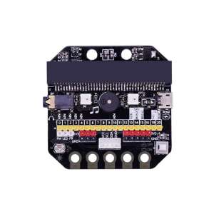 Rozširovacia karta IO pre micro:bit, s IIC komunikáciou, 3,5 mm audio výstupom, reproduktorom, programovateľnou RGB LED, svetelným senzorom, 20-pólovým konektorom, 5 konektormi s krokodílími svorkami, kompatibilná s LEGO - Hračky pre rozvoj školákov