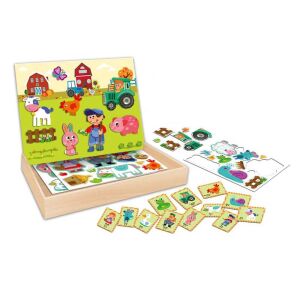 Fun4Kids Magnetické puzzle Farma - Rozvíja jemnú motoriku a pozorovacie schopnosti s týmto zábavným puzzle s tematikou farmy. - Nonbrand Hračky pre rozvoj škôlkarov