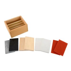 Montessori Touch Matching Game - Wooden Box with Texture Tiles - Nonbrand Developmental Toy for Preschooler