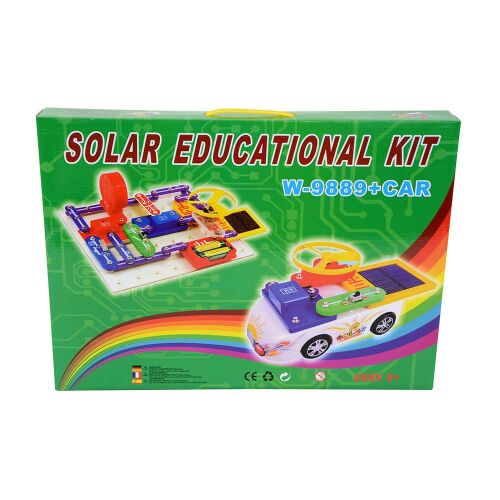 Solar Educational Kit - 33 Pieces - Car Model. Build over 5000 circuits with this educational electronics kit. Great for STEM learning.