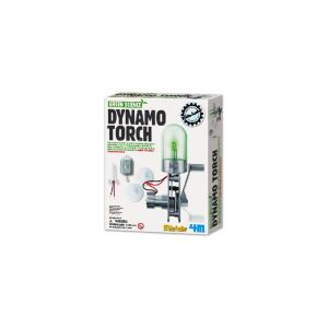 4M Green Science Dynamo Torch Generator Kit. Educational toy for kids to learn about electricity generation. No batteries needed. - Science & Discovery Toy