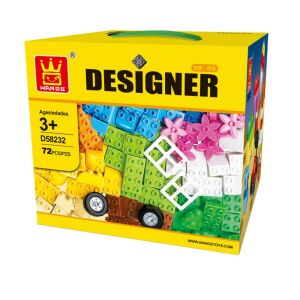 Blocuri de construcție Wange Designer, 72 de piese, jucărie educativă pentru copii 3+ - Jocuri de constructie - Lego