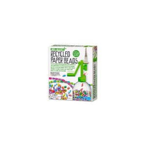 Green Creativity Recycled Paper Beads Kit - Creează-ți propriile mărgele de hârtie din materiale reciclate - Perle, mărgele
