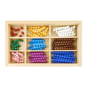 Set de mărgele Montessori pentru dezvoltarea abilităților matematice timpurii - Perle, mărgele