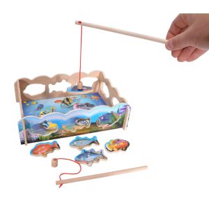 Joc de pescuit magnetic din lemn - Jucărie educativă - Joc de pescuit din lemn - Nonbrand Jocuri si jucarii educative