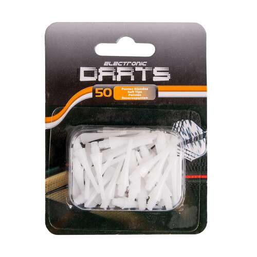 inSPORTline Eskadro Soft 50 darabos fehér műanyag darts hegy
