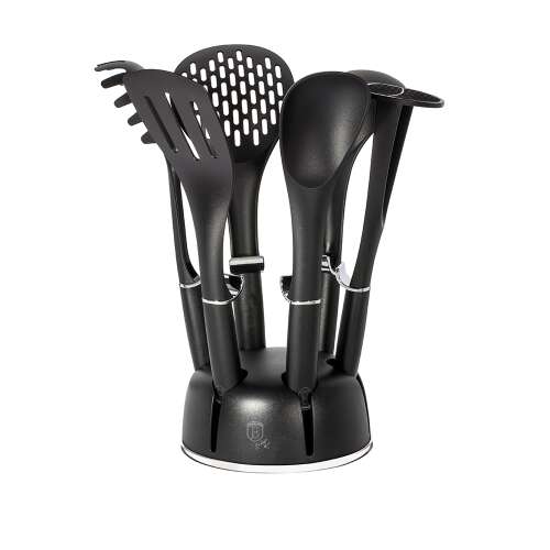 Berlinger Haus BH-6218N 7-piece kitchen utensil set with stand, black