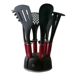 Berlinger Haus BH-6241N 7 piece kitchen tool set with stand, burgundy - Kitchen Tool Set