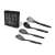 Berlinger Haus GL-6217 4 piece kitchen utensil set, black, in box