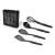 Berlinger Haus GL-6217 4 piece kitchen utensil set, black, in box