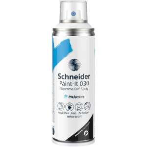 Schneider Paint-It 030 Supreme DIY Spray, bijela akrilna boja u spreju, 200ml - Povratak u školu, školski pribor