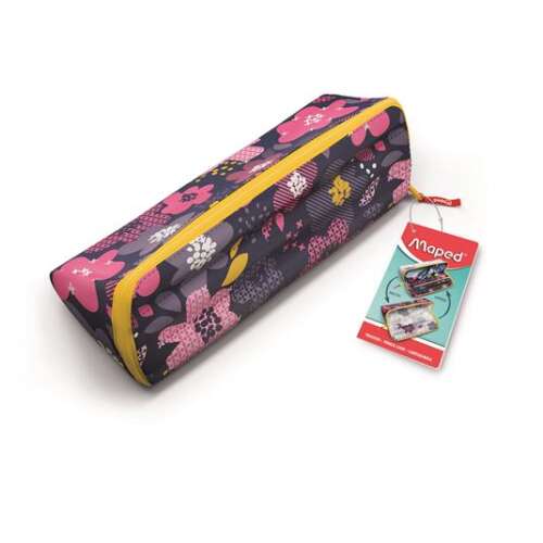 Maped Open XXL Pattern pencil case with floral design