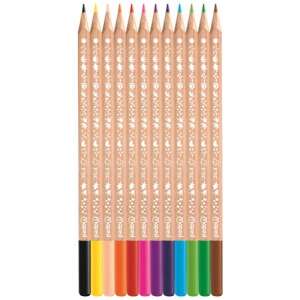 Set of 12 MAPED Smiling Planet triangular colored pencils, FSC certified, with break-resistant leads - Colored Pencil