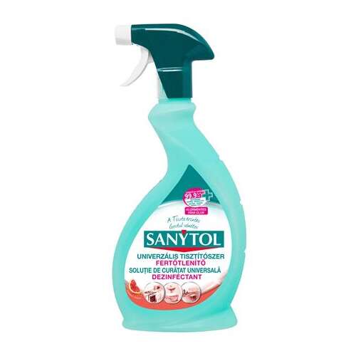 SANYTOL Általános tisztító- és fertőtlenítő spray, 500 ml, SANYTOL, grapefruit 54386175