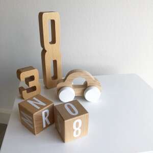 Fából készült ábécés kocka készlet, 4cm oldal, +1 év, byASTRUP 54387874 