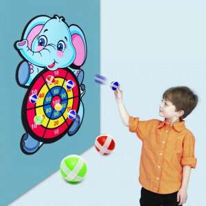 Elephant velcro dart board with balls for kids, fun and safe game - Toy