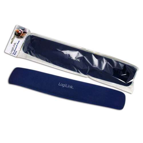 LogiLink blue keyboard wrist rest, ergonomic support for comfortable typing