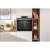Gorenje BO6735E02X beépíthető sütő, rozsdamentes acél, fekete üvegajtó, konyhai környezetben