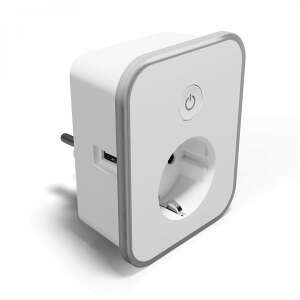 Tesla Smart Plug 2 USB ferde nézet, okosotthon eszköz - Tesla