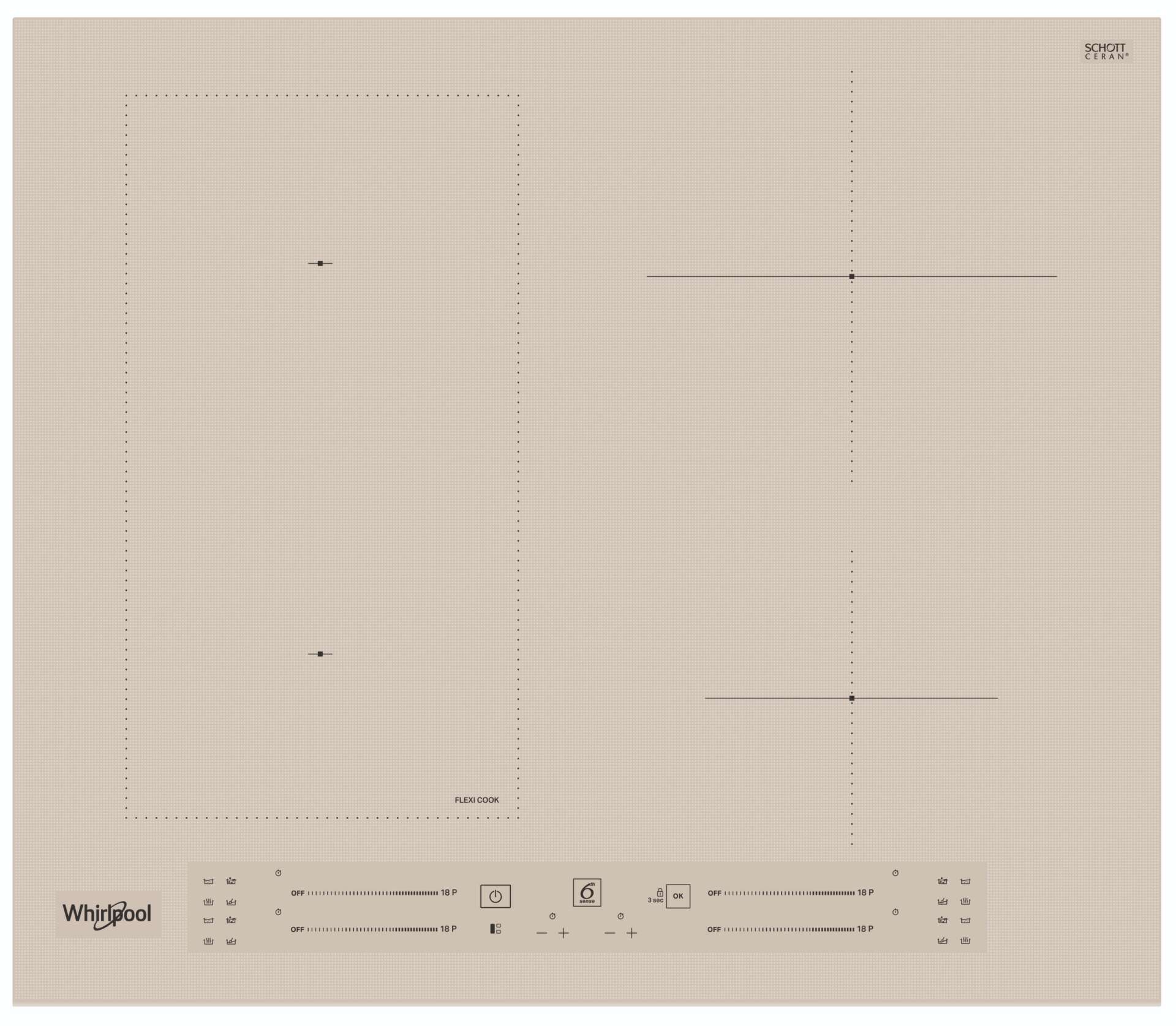 Whirlpool WL S2760 BF/S Beépíthető indukciós főzőlap, 59 cm, 4 fő...
