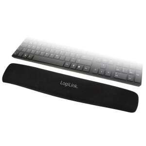 LogiLink ID0044 black keyboard wrist rest, ergonomic support for comfortable typing - Wrist support