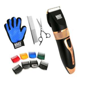 Akkus kutyaszőr nyírógép, 8 fejjel, ollókkal, kesztyűvel, 35 W