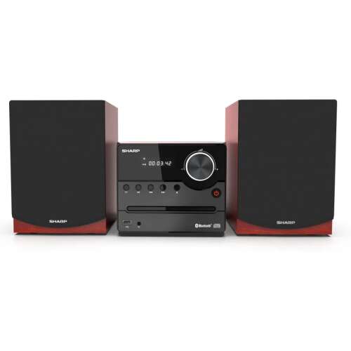 Sharp XL-B512BR Bluetooth Micro Hi-Fi System with Wooden Speakers