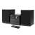 Sharp XL-B512BK Bluetooth Micro-HiFi-System mit Holzlautsprechern, Schwarz, mit Fernbedienung