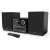 Sharp XL-B512BK Bluetooth Micro-HiFi-System mit Holzlautsprechern, Schwarz, mit Fernbedienung