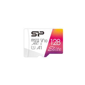 Silicon Power Elite 128GB microSDXC memory card, UHS-I Speed Class 10 (U1) (V10), up to 100MB/s read speed - Silicon Power Memory Card