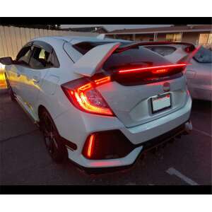 Eleron Car LED Brake Light Strip installed on a white Honda Civic - Light & Indicator