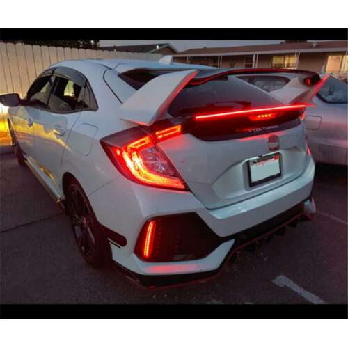 Eleron Car LED Brake Light Strip installed on a white Honda Civic