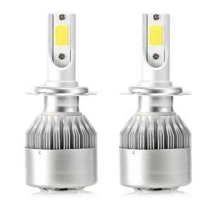 C6 LED Headlight Bulbs, H11 Socket, 6000K, 36W, 3500Lm, Plug & Play - Light & Indicator