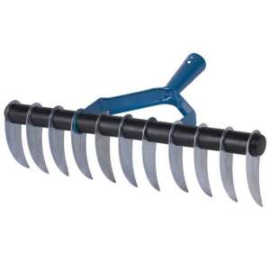 Strend Pro 11-tine lawn aerator rake, 33.5x20 cm, blue handle - Rake