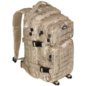 MFH Assault Modular Backpack, 30 liters, Desert Vegetato Camouflage, Side View - Dressing Accessory