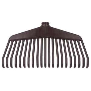 Strend Pro Leaf Rake, 21 Teeth, Brown, PVC, Garden Rake - Rake