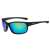 Relax Helliar R5407B polarizált napszemüveg, fekete keret kék és zöld tükröződő lencsékkel